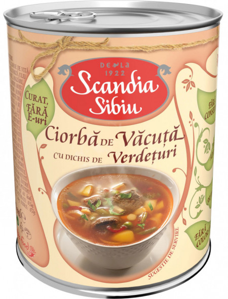 Scandia Sibiu Ciorba de Vacuta cu Dichis de Verdeturi 400g