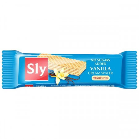 Sly Napolitane cu Crema de Vanilie fara Zaharuri cu Indulcitor 20g 3bucati