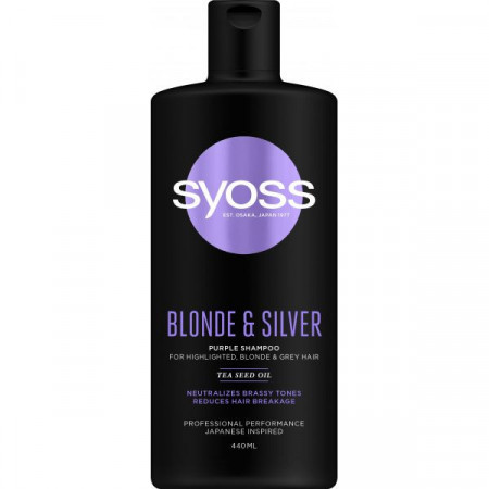 Syoss Blonde & Silver Sampon pentru Par Suvitat Blond si Alb 440ml