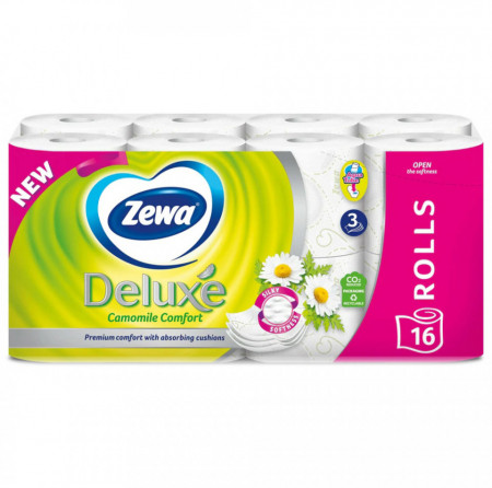 Zewa Deluxe Camomile Comfort Hartie Igienica 3 Straturi 16 Role