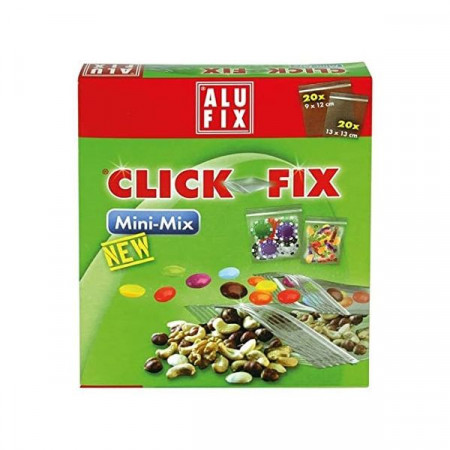 Alufix Pungi cu Sistem Click de Inchidere 20bucati 9x12cm + 20bucati 13x13cm