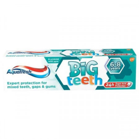 Aquafresh Big Teeth Pasta de Dinti pentru Copii 6-8 Ani 50ml