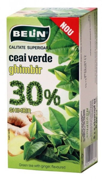 Belin Ceai Verde cu Ghimbir 20plicuri x 2g