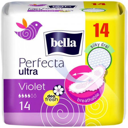 Bella Absorbante Perfecta Ultra Violet Silky Drai 14bucati