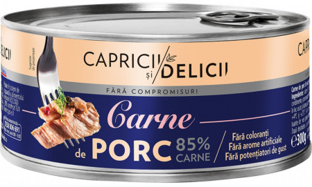 Capricii si Delicii Carne de Porc in Suc Propriu 300g