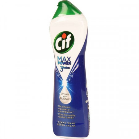 Cif Crema de Curatat Universala Max Power 3 Actions Cream with Bleach Ocean Wave 500ml