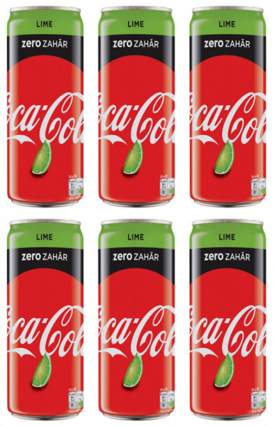 Coca Cola Bautura Racoritoare Carbogazoasa cu Suc de Lamaie Verde 6 buc x 330ML