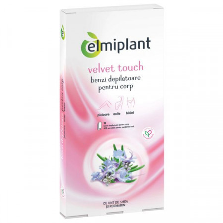 Elmiplant Velvet Touch Benzi Depilatoare pentru Corp 12benzi