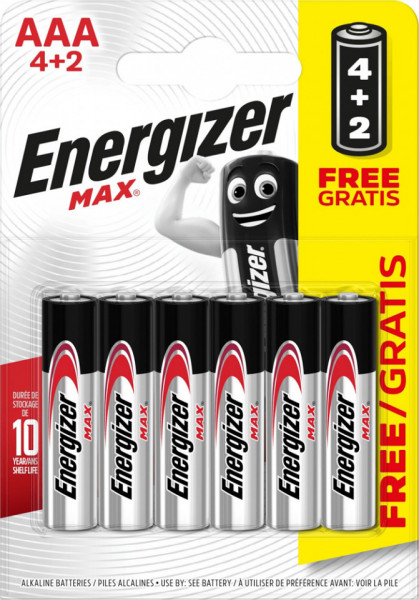 Energizer Baterii Alkaline Max AAA 4+2 Gratis
