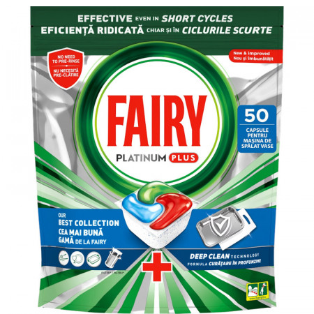 Fairy Platinum Plus Detergent pentru Masina de Spalat Vase pentru 50 Spalari 776g