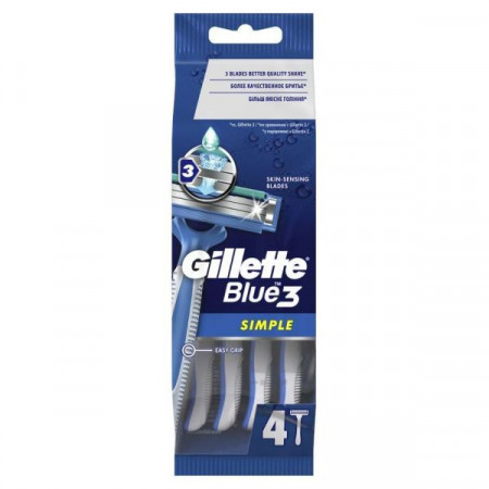 Gillette Blue 3 Simple Aparat de Ras 4bucati