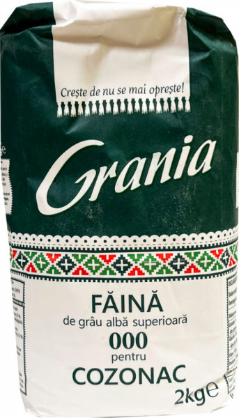 Grania Faina de Grau Alba 000 pentru Cozonac 2Kg