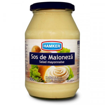 Hamker Sos de Maioneza cu Galbenus si Proteine din Lapte cu 50% Grasime 500ml