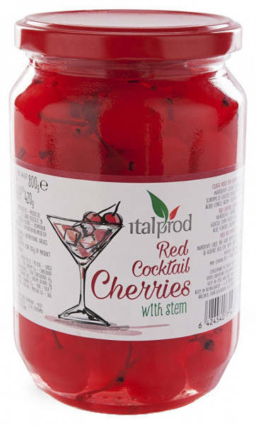 Italprod Cirese Rosii cu Codita pentru Cocktail 800g