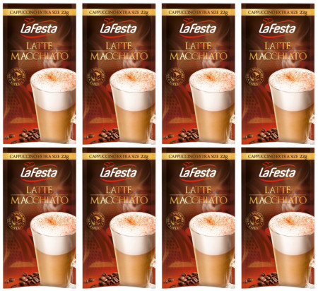 La Festa Latte Macchiato Bautura Instant cu Lapte Cafea si Aroma de Vanilie 8 buc x 22g