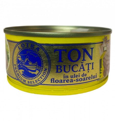 Lotka Ton Bucati in Ulei de Floarea Soarelui 160g