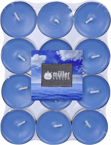 Muller Kerzen Set 24 Lumanari Tip Pastile cu Aroma de Briza Marii