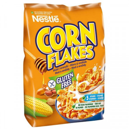 Nestle Corn Flakes Fulgi de Porumb cu Miere si Arahide fara Gluten 250g