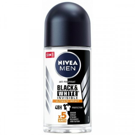 Nivea Men Black&White Invisible Ultimate Impact Deodorant Roll-On 50ml