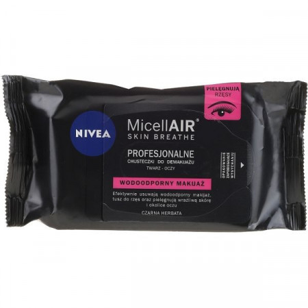 Nivea MicellAir Skin Breathe Expert Servetele Demachiante cu Extract de Ceai Negru 20 buc