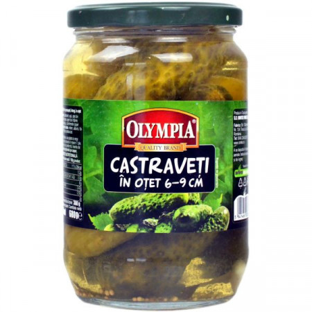 Olympia Castraveti 6-9Cm Intreti in Otet 680g
