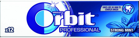 Orbit Professional Guma de Mestecat cu Aroma Intensa de Menta 16.8g