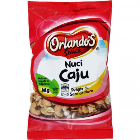 Orlando’s Snack Nuci Caju Prăjite cu Sare de Mare 250g