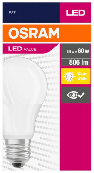 Osram Bec cu Led Alb Cald E27 8.5w