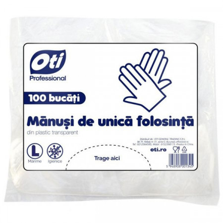 Oti Manusi De Unica Folosinta Transparente 100bucati