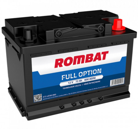 Rombat Baterie Auto Full Option 12V 72Ah 600A