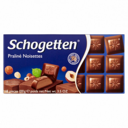 Schogetten Ciocolata cu Lapte umpluta cu Crema Nougat 100g