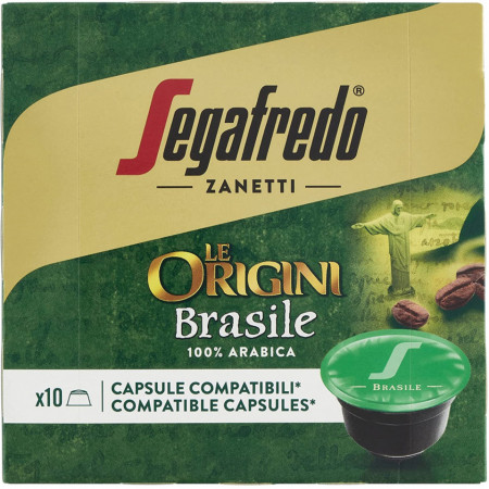 Segafredo Le Origini Brazilia Amestec de Cafea Prajita si Macinata in Capsule 10 buc x 7.5g