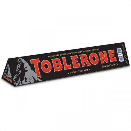Toblerone Ciocolata Amaruie cu Nugat Miere si Migdale 100g