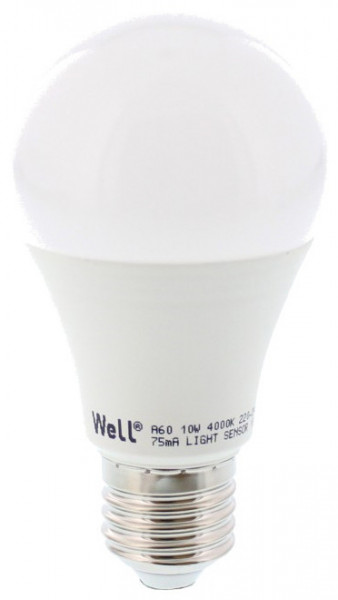 Well Bec cu Led cu Senzor de Lumina Neutra E27 10w