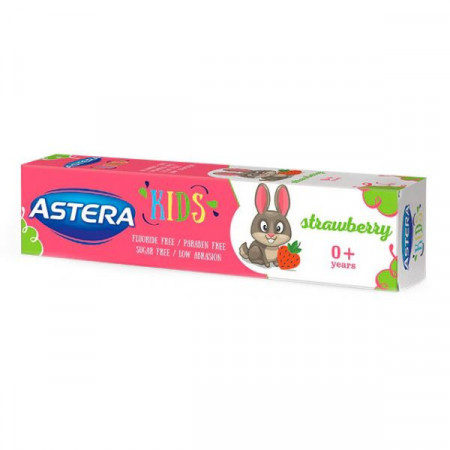 Astera Pasta de Dinti Homeopatica Pentru Copii Strawberry 0+ Ani 50ml