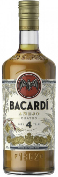 Bacardi Cuatro Rom 4 Ani 40% Alcool 700ml