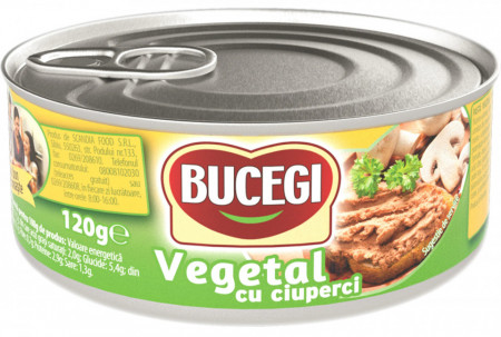 Bucegi Pasta Vegetala Tartinabila cu Ciuperci 120g