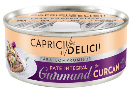 Capricii si Delicii Pate Gurmand de Curcan Integral 45% Ficat 115g