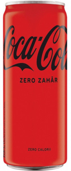 Coca Cola Bautura Racoritoare Carbogazoasa cu Indulcitori Zero Zahar Doza 330ML