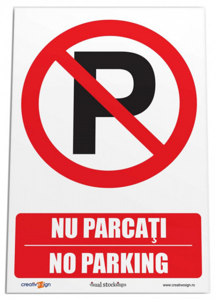 Creative Sign Indicator Nu Parcati-No Parking