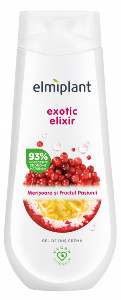 Elmiplant Exotic Elixir Gel de Dus Crema cu Merisoare si Fructul Pasiunii 750ml