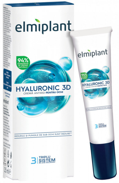 Elmiplant Hyaluronic 3D Crema Antirid pentru Ochi 15ml