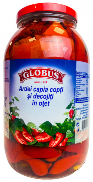 Globus Ardei Capia Copti si Decojiti in Otet 2950g