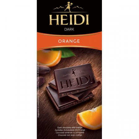 Heidi Ciocolata Amaruie cu Portocale 80g