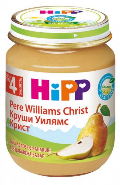 Hipp Organic Piure din Pere Williams Christ 4+ luni 125g