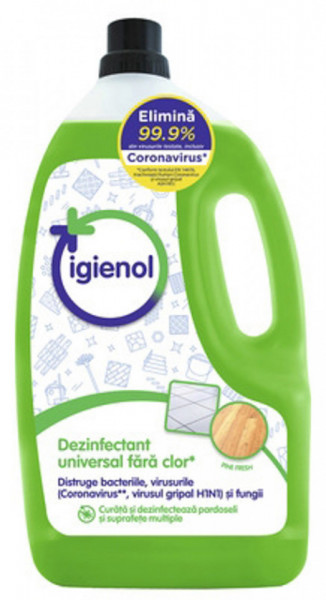 Igienol Dezinfectant Universal fara Clor pentru Multisuprafete Verde 4L