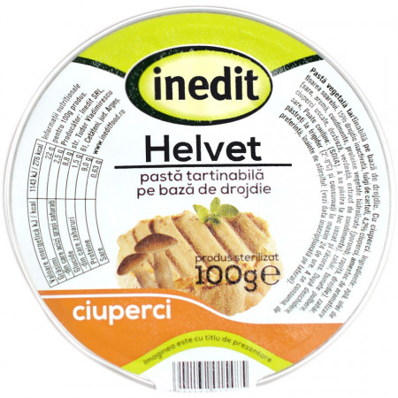 Inedit Helvet Pasta Tartinabila pe Baza de Drojdie cu Ciuperci 100g