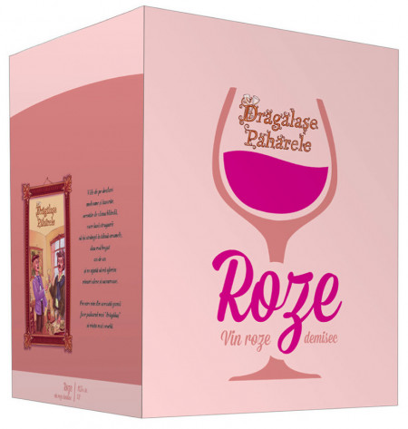 Jidvei Dragalase Paharele Vin Rose Demisec 5l