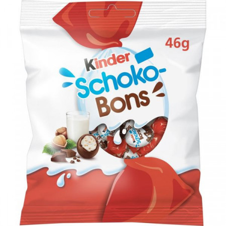 Kinder Schoko Bons Bomboane de Ciocolata cu Lapte si Alune 46g