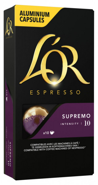 L'or Espresso Supremo Cafea Prajita si Macinata 10 capsule 52g
